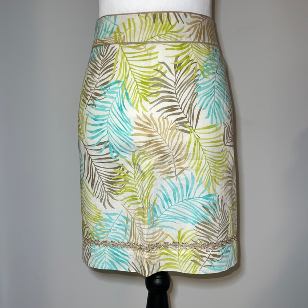 NWT Vineyard Vines leaf print skirt